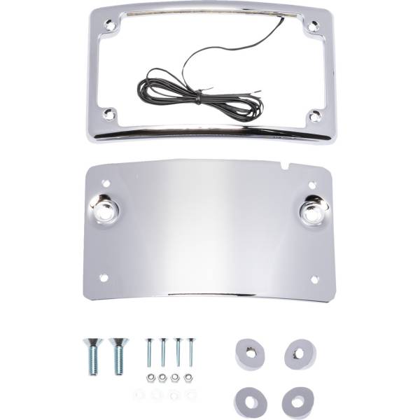 カーブ ナンバープレート キット 17年-23年 ハーレー FLHRXS クローム