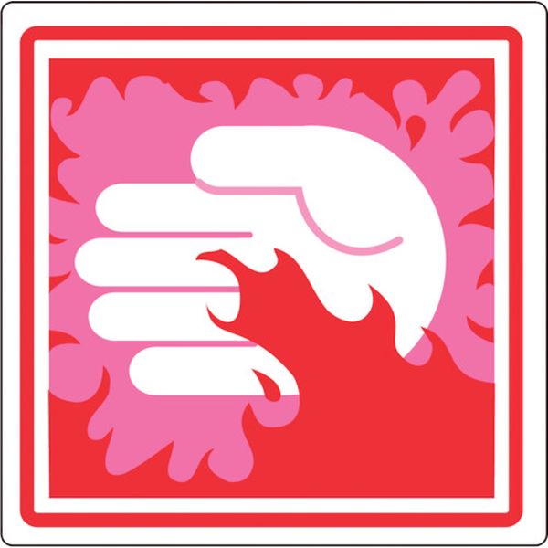 PL警告ステッカー 高温危険 PL-16(小) 25×25mm 10枚組