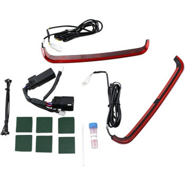 カスタム ダイナミクス LEDサドルバッグライト 10年-13年 FLHX 赤