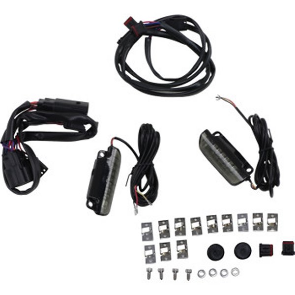 【セール特価】 カスタム ダイナミクス LEDサドルバッグ 10年-13年 CVO スモーク