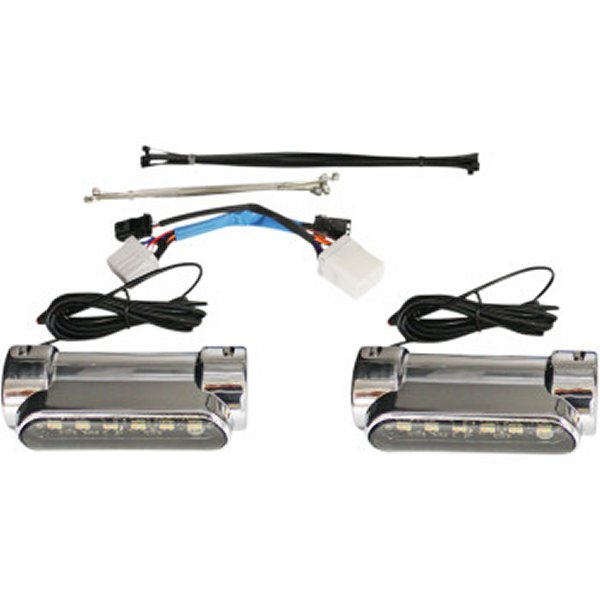 カスタム ダイナミクス エンジンガードLED ウインカー機能付 97年-13年 クローム