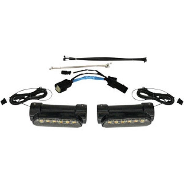 【セール特価】 カスタム ダイナミクス エンジンガードLED ウインカー機能付 09年-13年 グロスブラック