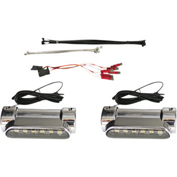 カスタム ダイナミクス エンジンガードLED ウインカー機能付 汎用 クローム