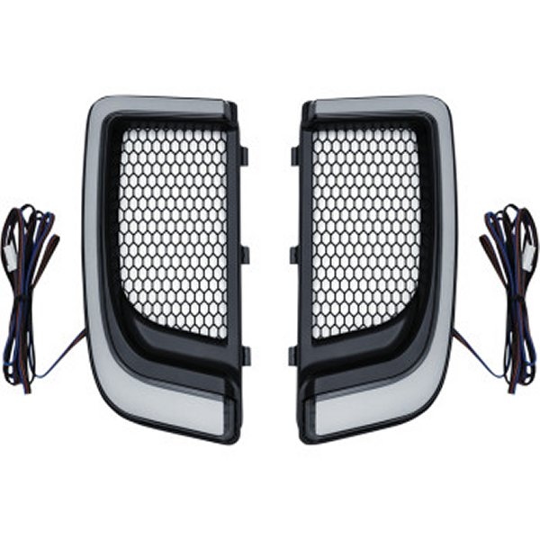 トレーサーLEDフェアリングロアグリル ウインカー機能付 黒