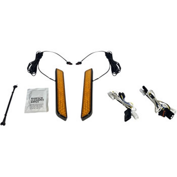 カスタム ダイナミクス LEDフォークライト 14年以降 FLHX アンバー/黒