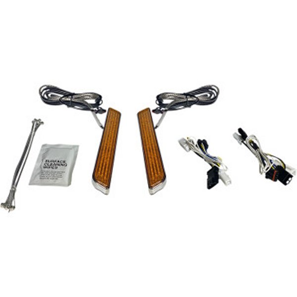 カスタム ダイナミクス LEDフォークライト 14年以降 FLHX アンバー/クローム