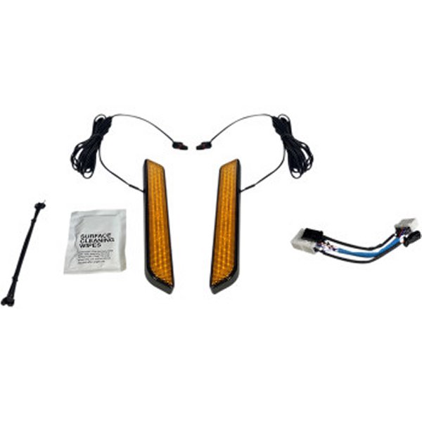 カスタム ダイナミクス LEDフォークライト 99年-13年 FLHR アンバー/黒