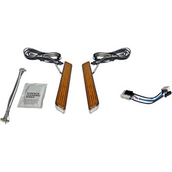 カスタム ダイナミクス LEDフォークライト 99年-13年 FLHR アンバー/クローム