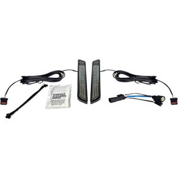 カスタム ダイナミクス LEDフォークライト 10年-13年 FLHX スモーク/黒