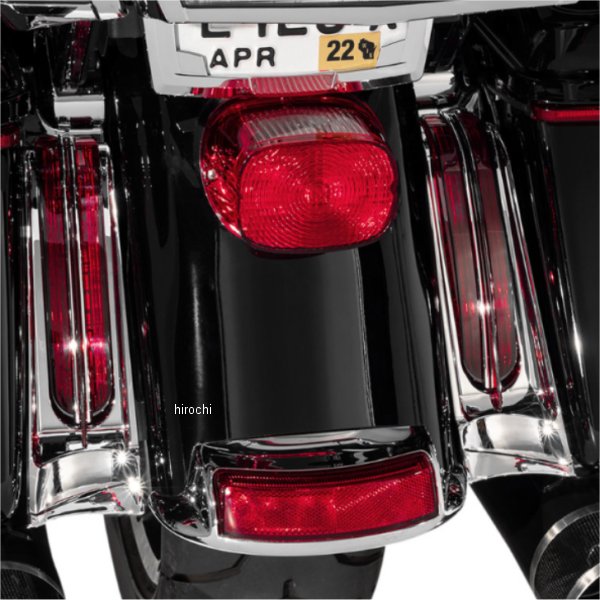 LEDフィラーパネルライト 14年以降 FLHT クローム/赤ウインカー