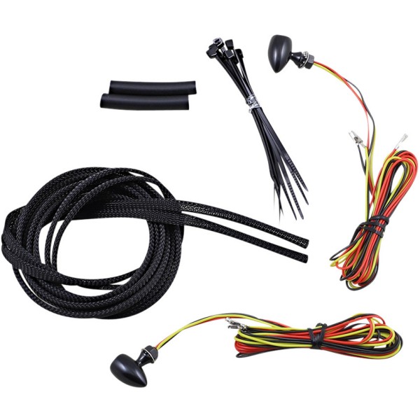 【セール特価】 LEDウインカー マイクロ ビレット アンバー/赤 黒