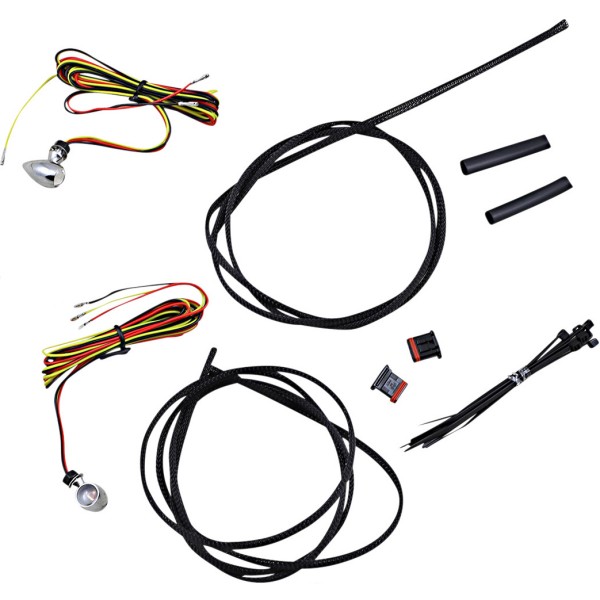 【セール特価】 LEDウインカー マイクロ ビレット アンバー/赤 クローム