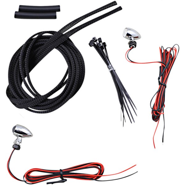 LEDウインカー マイクロ ビレット 赤 クローム