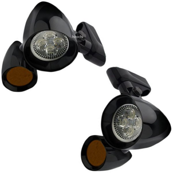 【セール特価】 LED ウインカー、2インチ スポットライト Vampire 15年-20年 FLTRX 黒