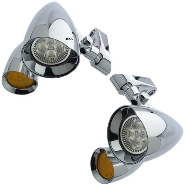 【セール特価】 LED ウインカー、2インチ スポットライト Vampire 15年-20年 FLTRX クローム