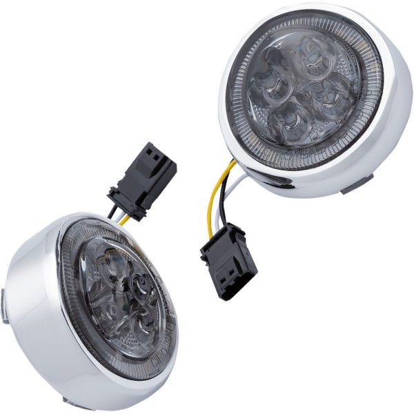 LEDフロントウインカー 20年-22年 ハーレー FLHTCUTGSE クローム/スモーク