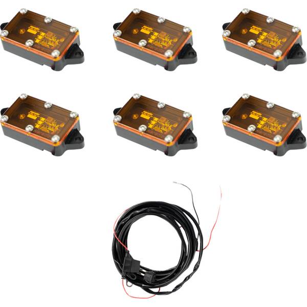 LEDロックライト 6個入り アンバー