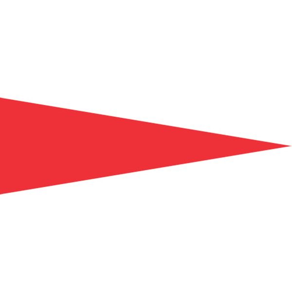 815-1313 マーキング用ステッカー 赤 マーキング-515R 5×15mm三角 100枚組 PET