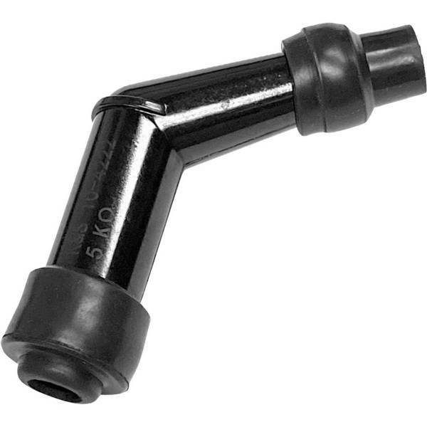 プラグキャップ 120°エルボー ロング 10/12mm 黒