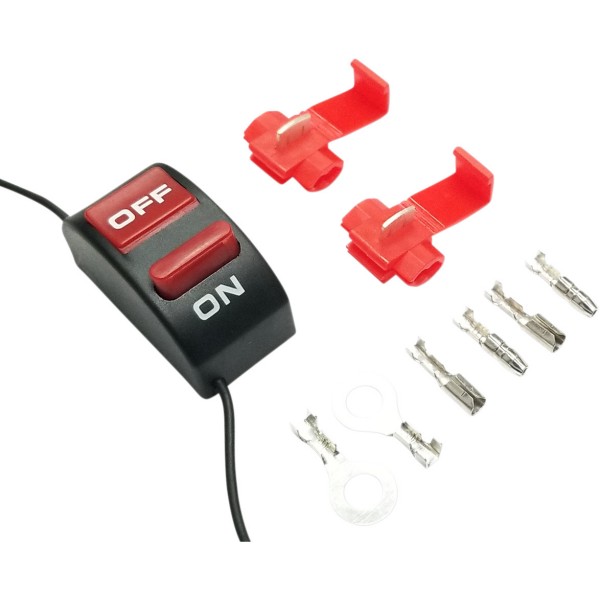 インライン ON-OFF スイッチ フラットマウント 汎用