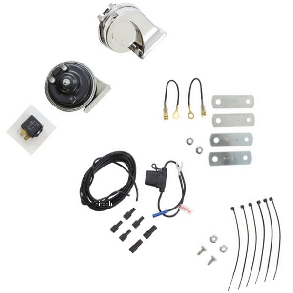 電子ホーン 12V 汎用 クローム