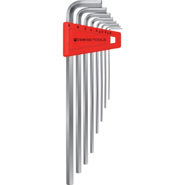 211H8 857-1240  ロング六角棒レンチセット (パックナシ)