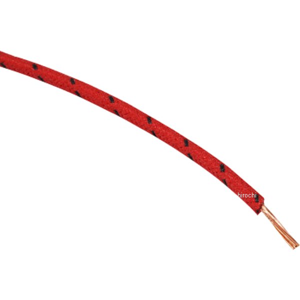 ワイヤー 16ゲージ CLOTH BRAIDED 25フィート 赤/黒