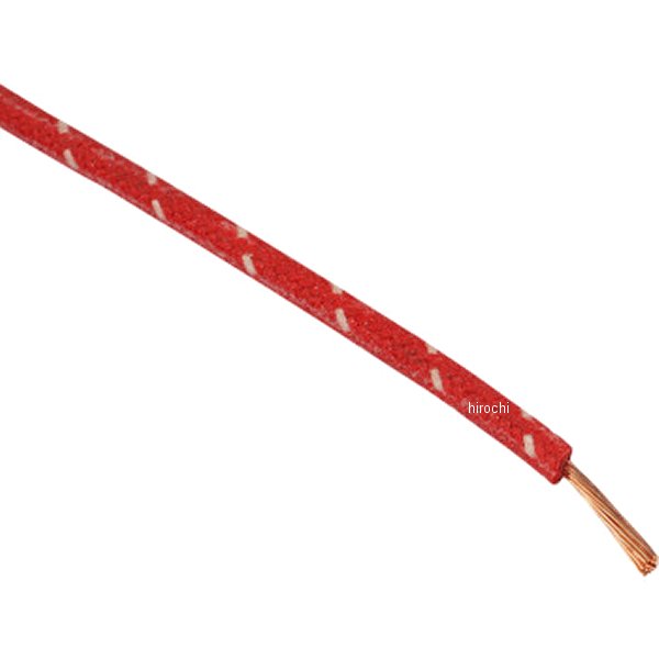 ワイヤー 16ゲージ CLOTH BRAIDED 25フィート 赤/白