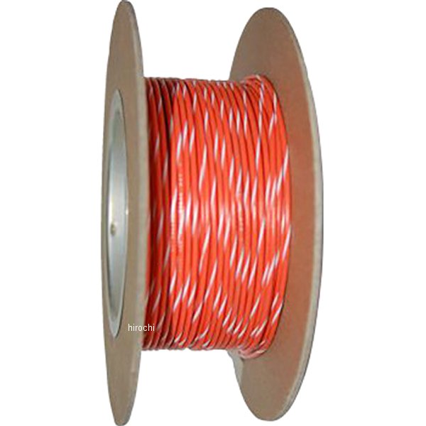 ワイヤー 20ゲージ プライマリー 100フィート オレンジ/白