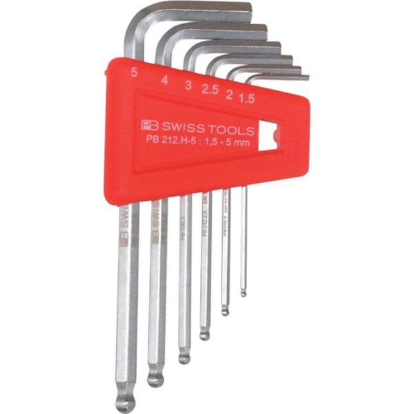212H5 857-1258  ボール付六角棒レンチセット(パックナシ)