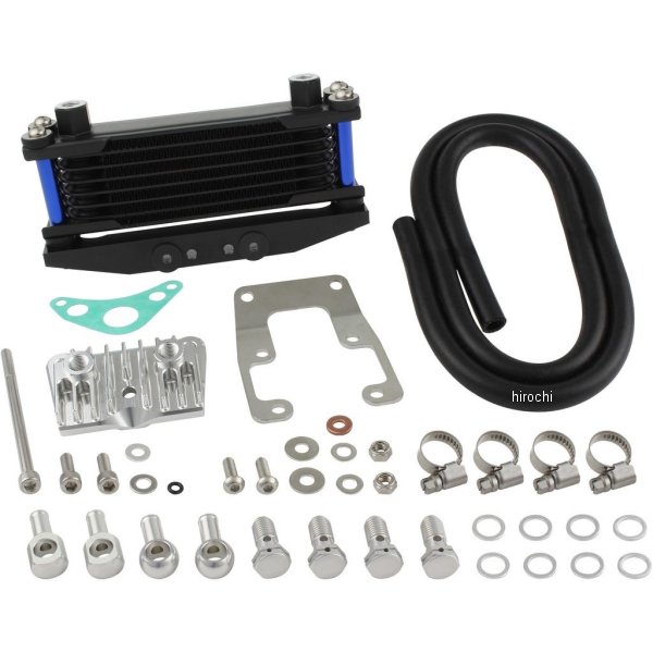 オイルクーラーKIT ヘッドトップマウント 取り出し付き モンキー、ゴリラ ブルーパイプ