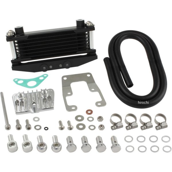 オイルクーラーKIT ヘッドトップマウント 取り出し付き モンキー、ゴリラ シルバーパイプ