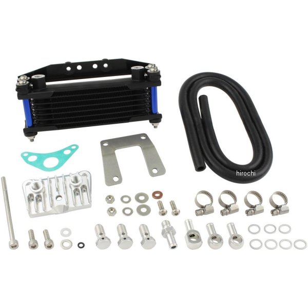 オイルクーラーKIT ヘッドボトムマウント 取り出し付き モンキー、ゴリラ ブルーパイプ