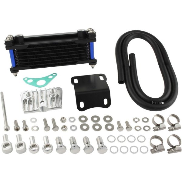 オイルクーラーKIT ヘッドライトボトムマウント 取り出し付き モンキー、ゴリラ ブルーパイプ