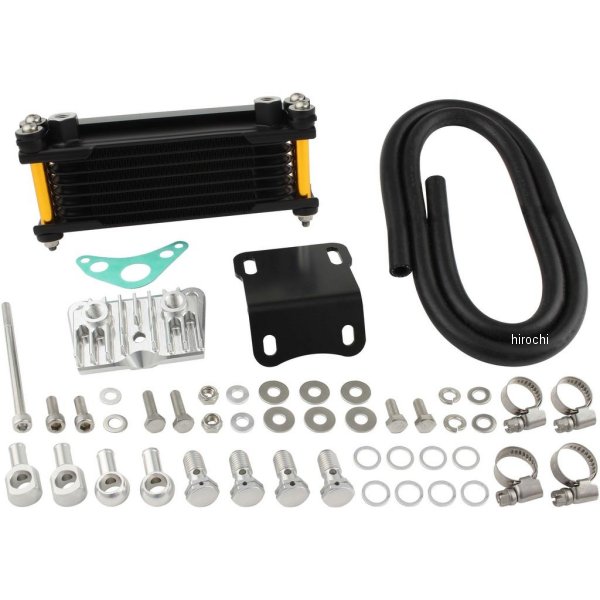オイルクーラーKIT ヘッドライトボトムマウント 取り出し付き モンキー、ゴリラ ゴールドパイプ