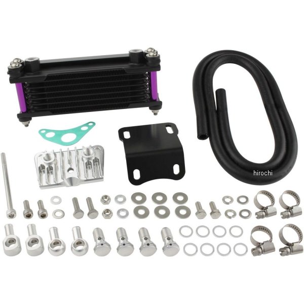 オイルクーラーKIT ヘッドライトボトムマウント 取り出し付き モンキー、ゴリラ ブルーベリーパイプ