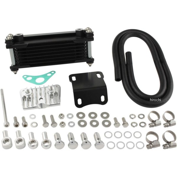 オイルクーラーKIT ヘッドライトボトムマウント 取り出し付き モンキー、ゴリラ ガンメタパイプ