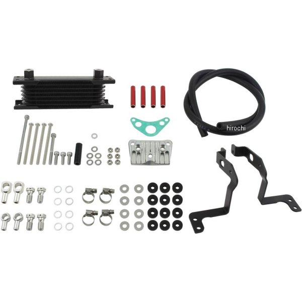 オイルクーラーKIT フレームマウント 取り出し付き モンキー、ゴリラ レッドパイプ