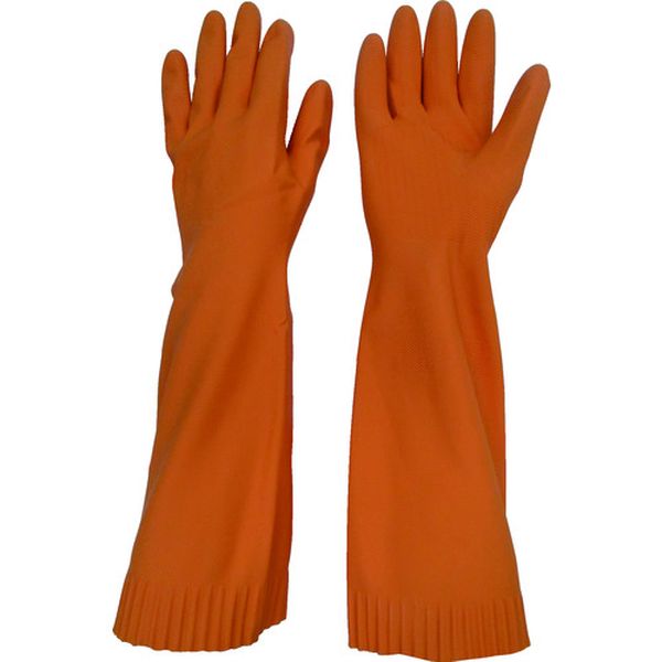 トワローブ天然ゴムあつ手ロング オレンジ M