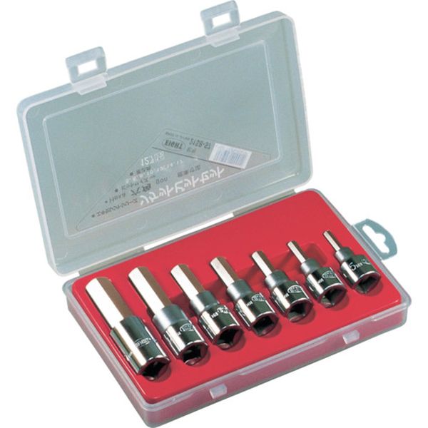 21SBS7  六角ソケットビット 寸法(差込角12.7mm) 7本セット 5～17mm
