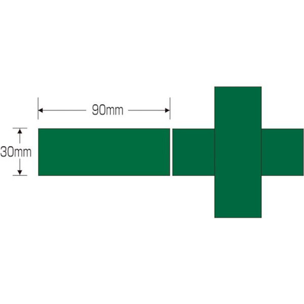 815-1434 ヘルメット用ステッカー 緑十字(2枚/セット) HL-104 90×90 10セット組