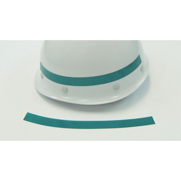 ヘルメット用弓形ラインテープ(反射) 緑 20幅×260mm 10本組