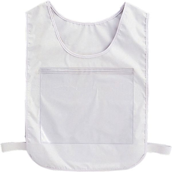 差し込み式安全ベスト 白 480×350mm ポリエステル製