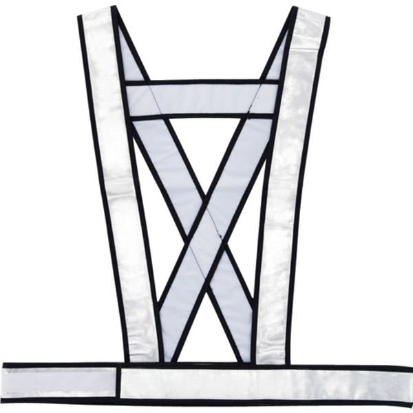 安全ベスト(発光帯) 白反射タイプ フリーサイズ 発光帯(B)白