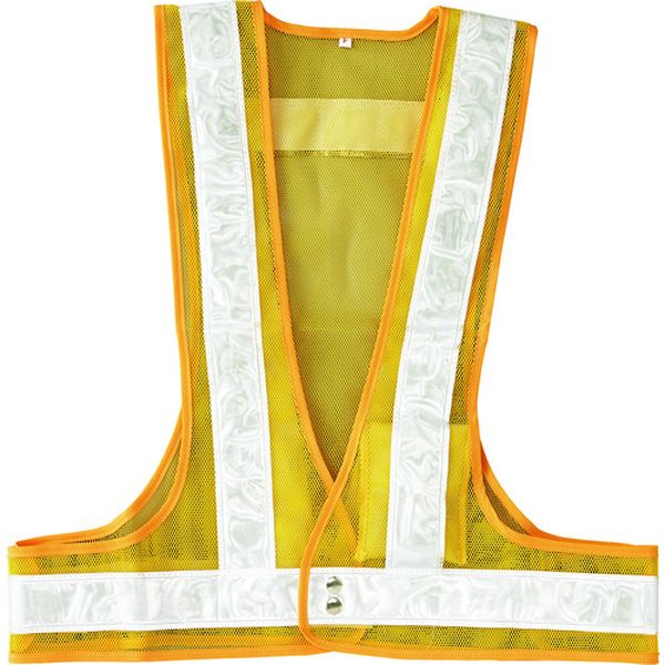 106-9387 LED安全ベスト 黄メッシュ地/赤LED/白反射 LEDベスト-YW-R フリーサイズ