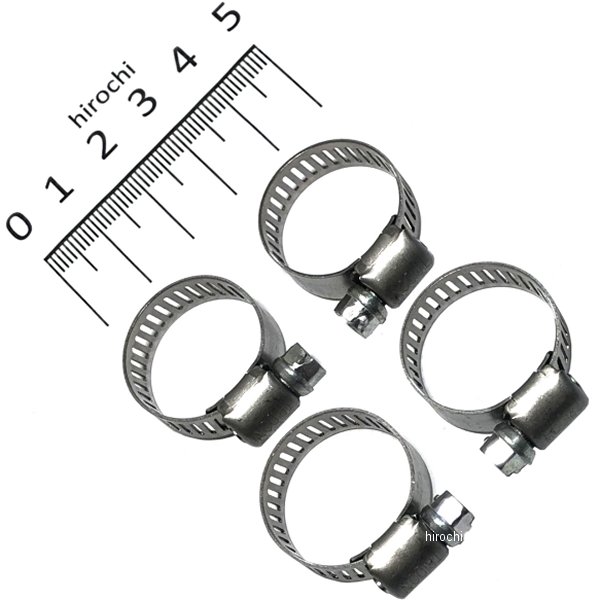 ホースクランプ ステンレス 8-22mm (4個入り)