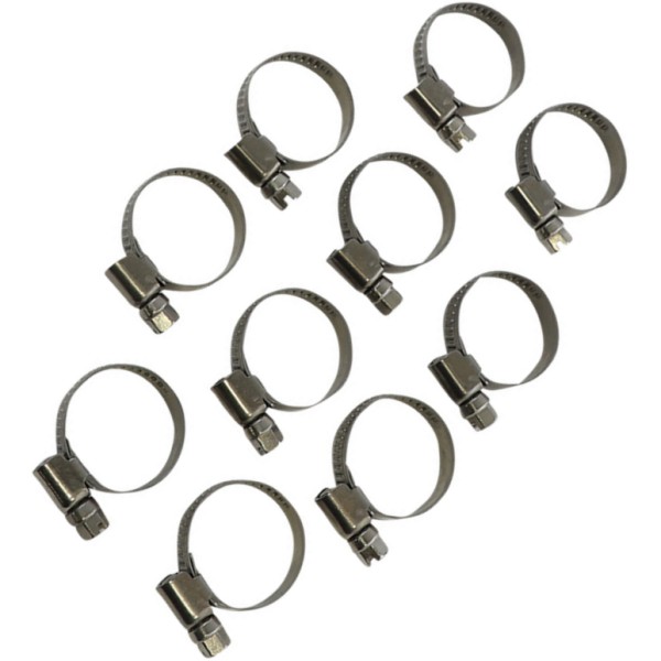 ホースクランプ エンボス ステンレス 16mm-27mm 10個入り
