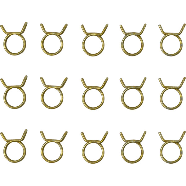 ホースクランプ セルフテンション ダブルワイヤー 7/16インチ 15個パック