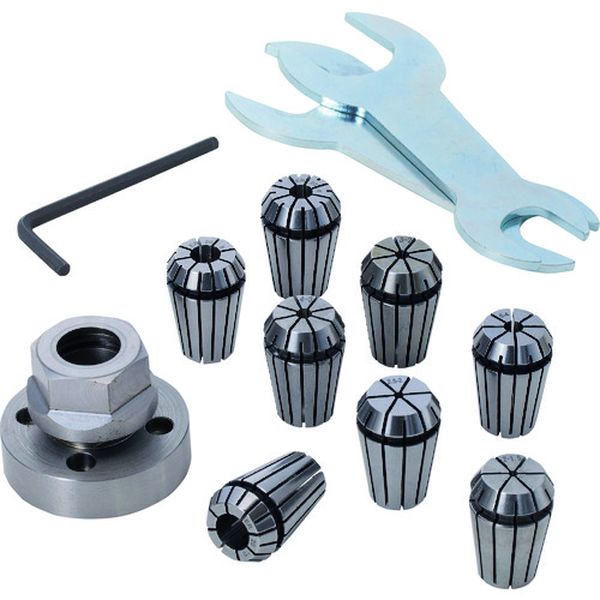 小型旋盤用別売りオプション コレットチャックセットPD250用