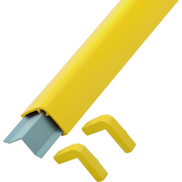 コーナー用ガードパッド 黄 GPS-Y 65×65×1000mm ビス6個付